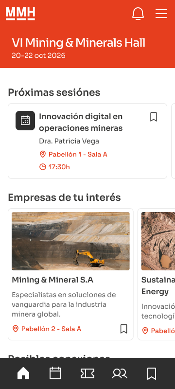 Pantalla de inicio personalizada de MMH
